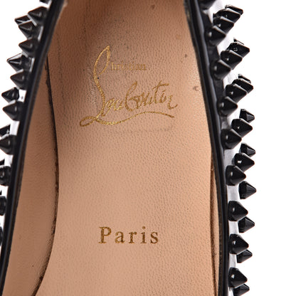 Christian Louboutin Patent Gozul Spikes Flats 37 Black 7 of 19