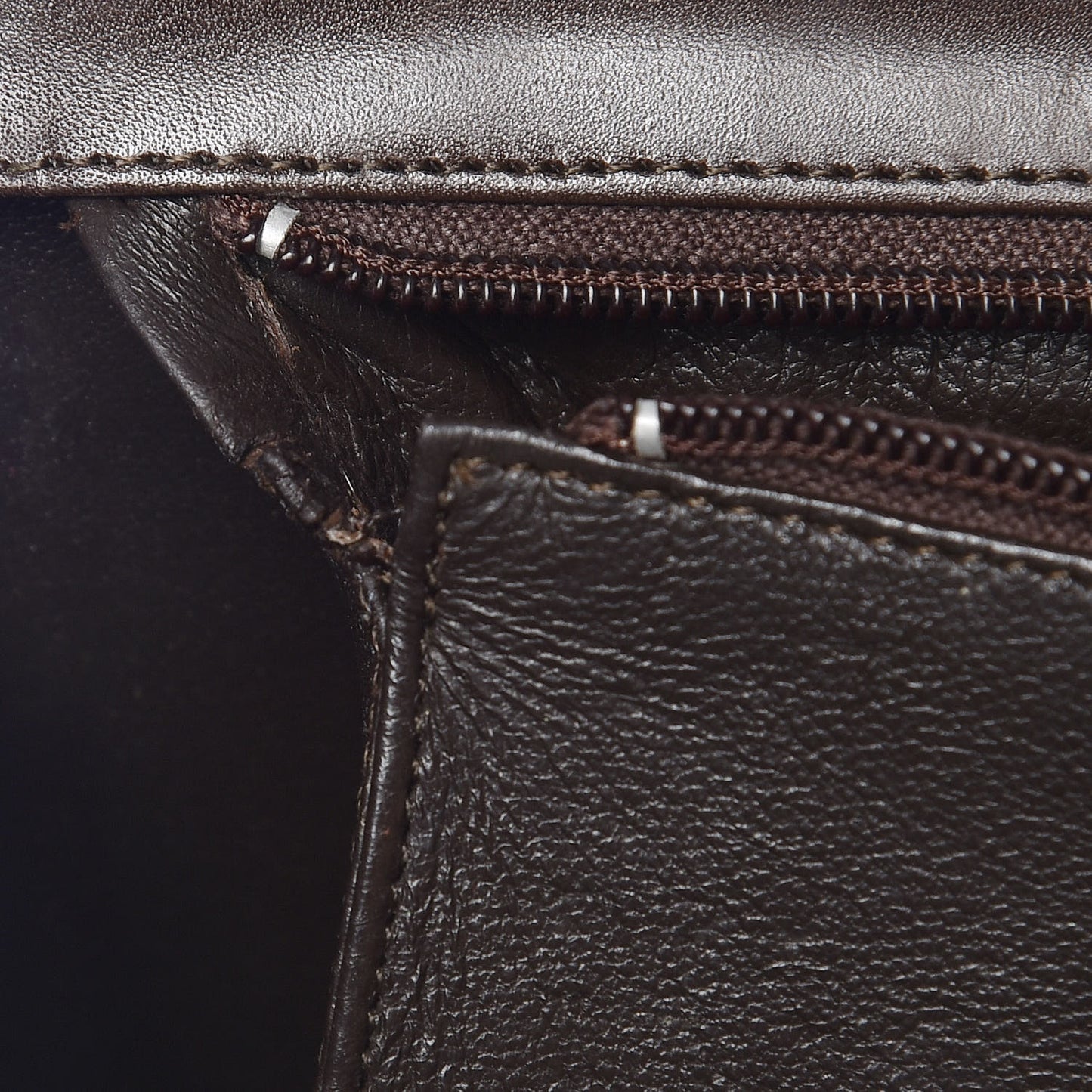 Calfskin Medium Single Flap Brown