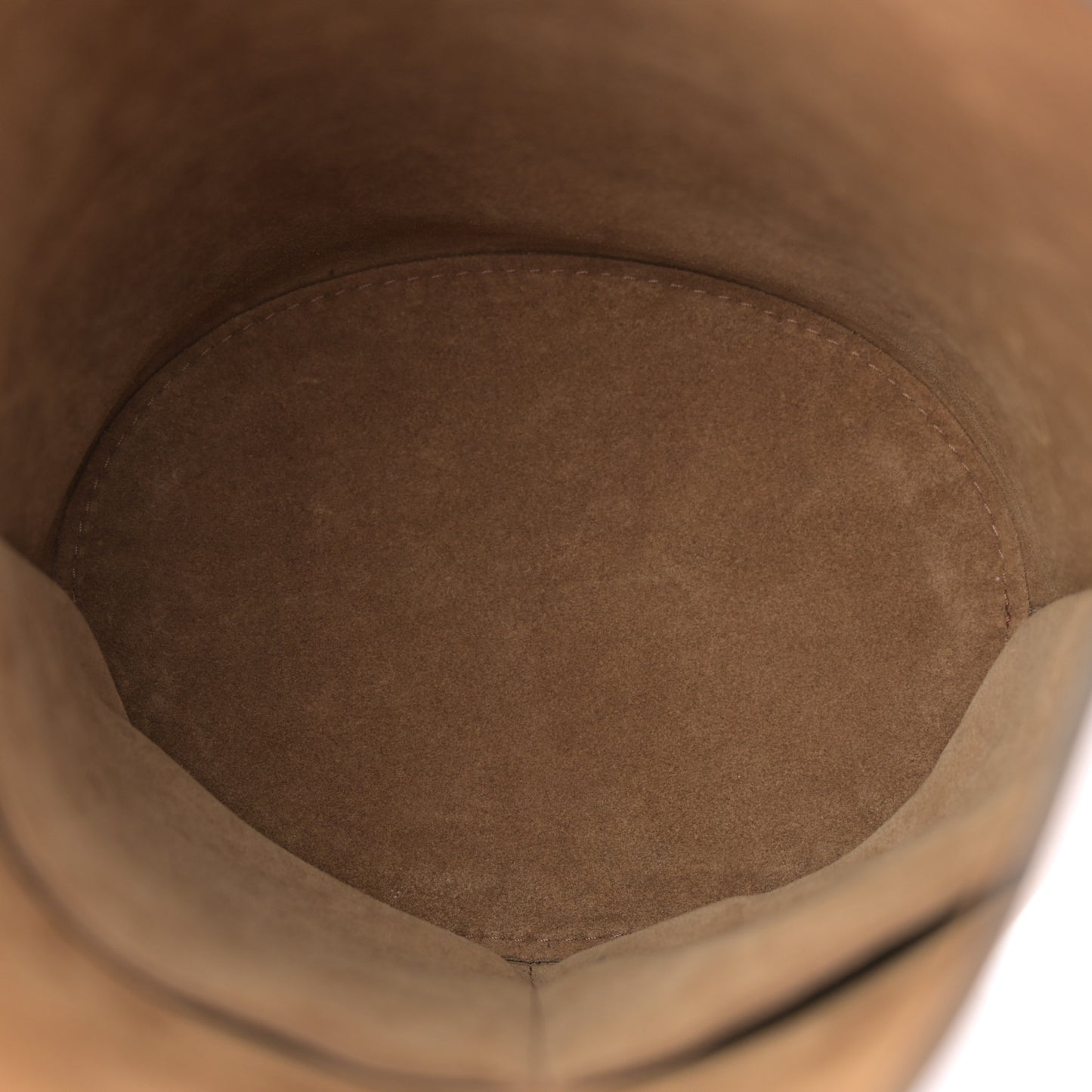 Calfskin Perforated Anagram Gate Bucket Bag Black Tan