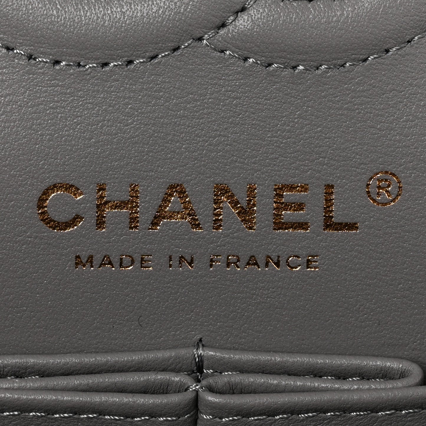 Caviar Quilted Small Double Flap Grey