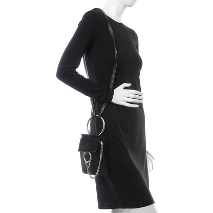 Chloe Suede Calfskin Mini Faye Bracelet Bag Black 2 of 7