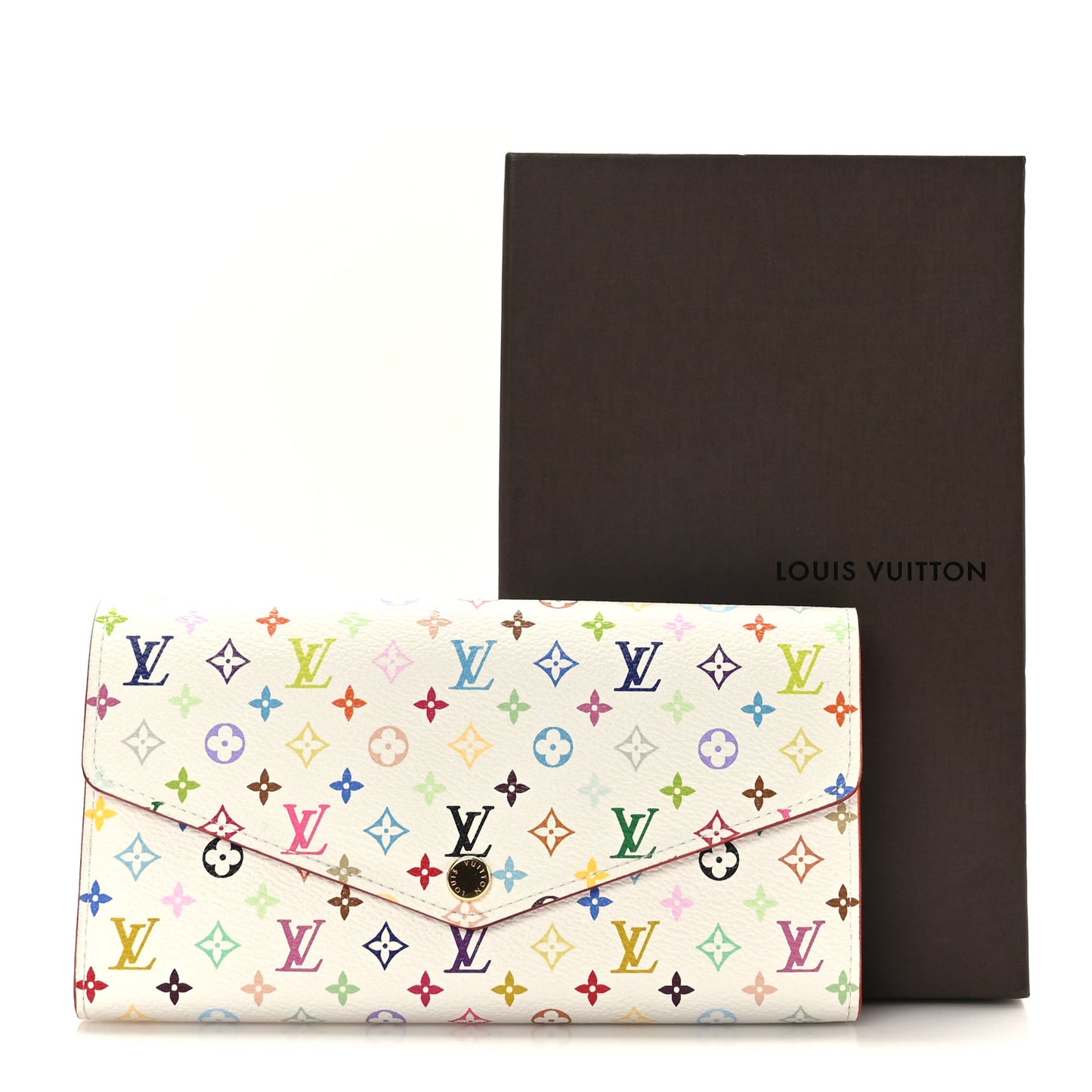 Monogram Multicolor Sarah Wallet NM White Litchi