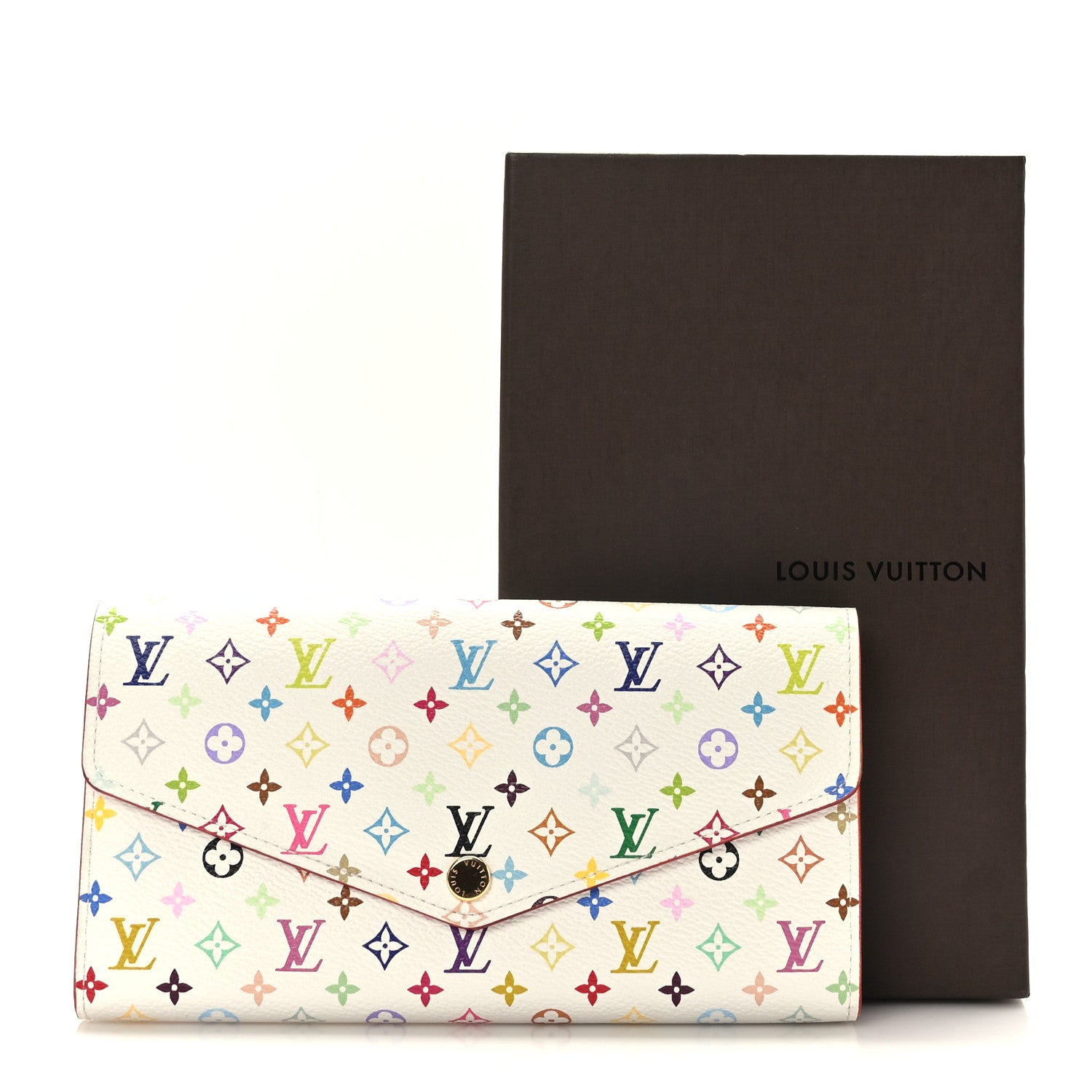 Louis Vuitton Monogram Multicolor Sarah Wallet NM White Litchi 7 of 7