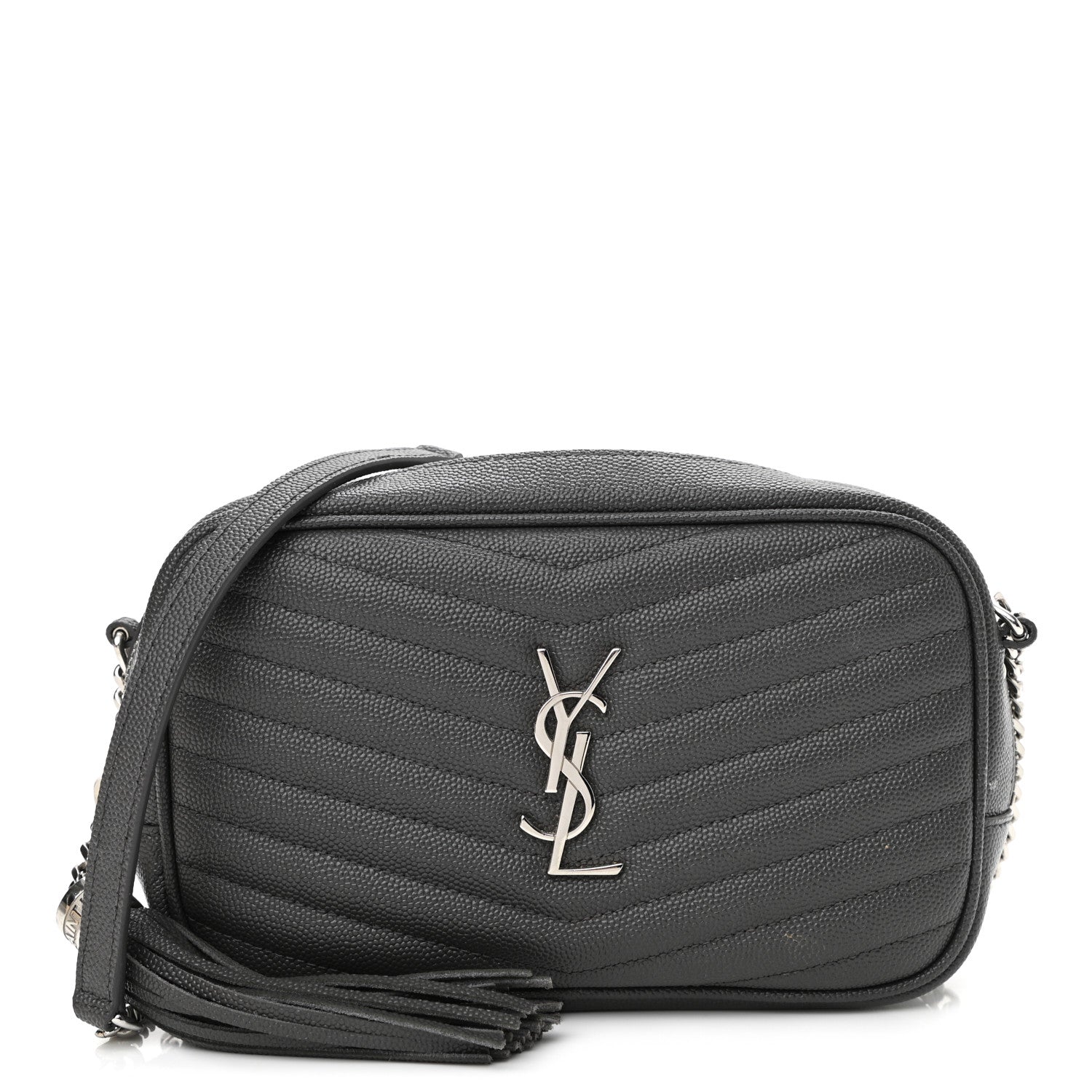 Saint Laurent Grain De Poudre Matelasse Monogram Mini Lou Camera Bag Asphalt 1 of 14
