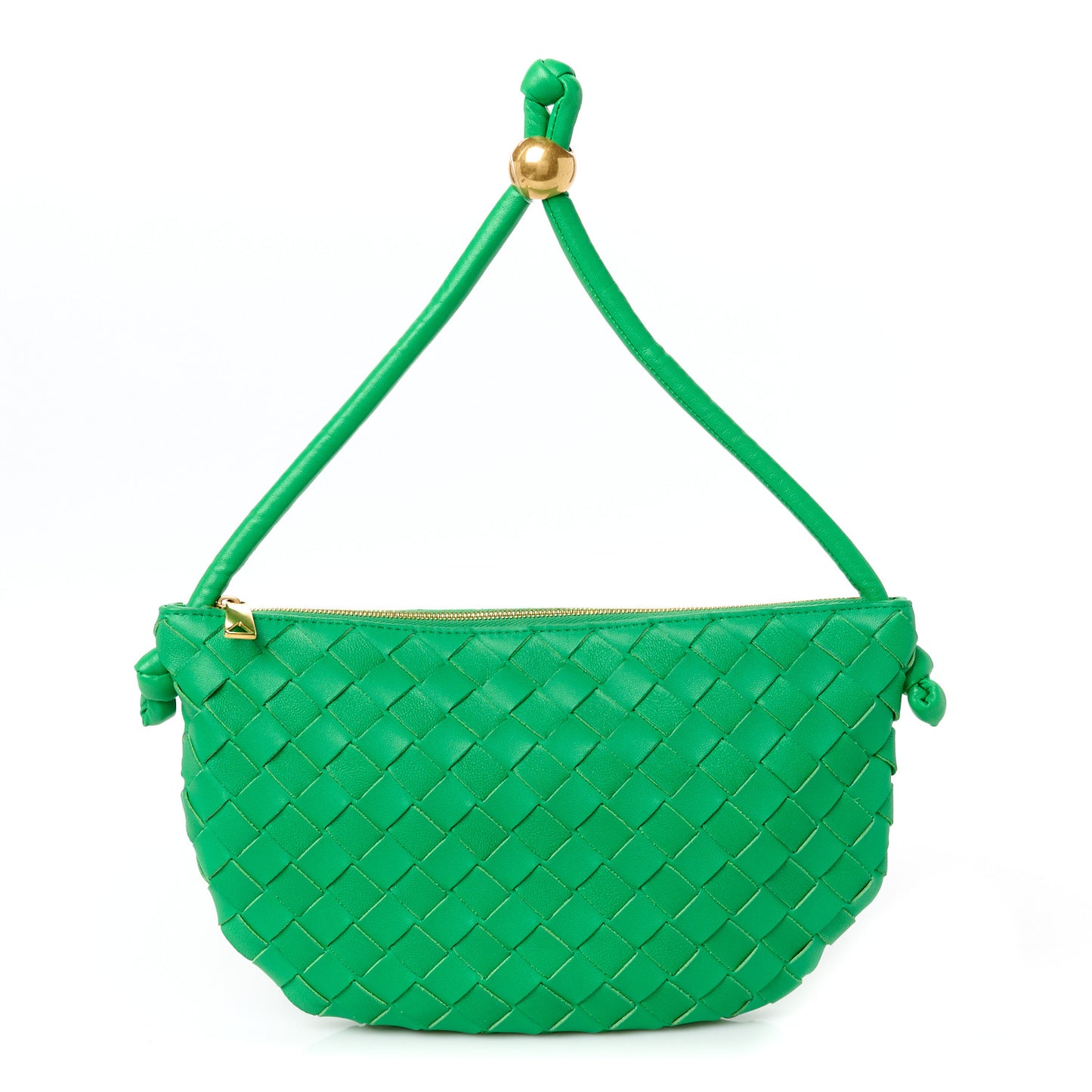 Nappa Intrecciato Small Turn Pouch Parakeet