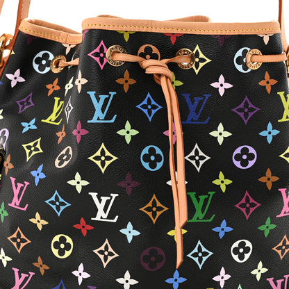 Louis Vuitton Monogram Multicolor Petit Noe Black 7 of 10