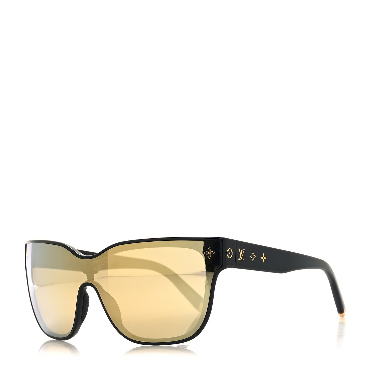 Nylon LV Shadow Square Sunglasses Z1843U Black