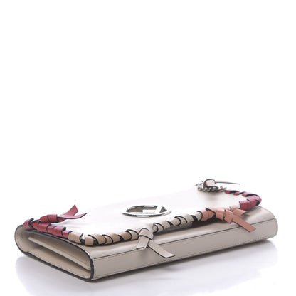 Fendi Vitello Liberty F is Fendi Whipstitch Bow Wallet On Chain Camelia Multicolor 4 of 13