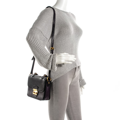 Miu Miu Goatskin Madras Bi-Color Mini Crossbody Bag Viola Iris 2 of 7