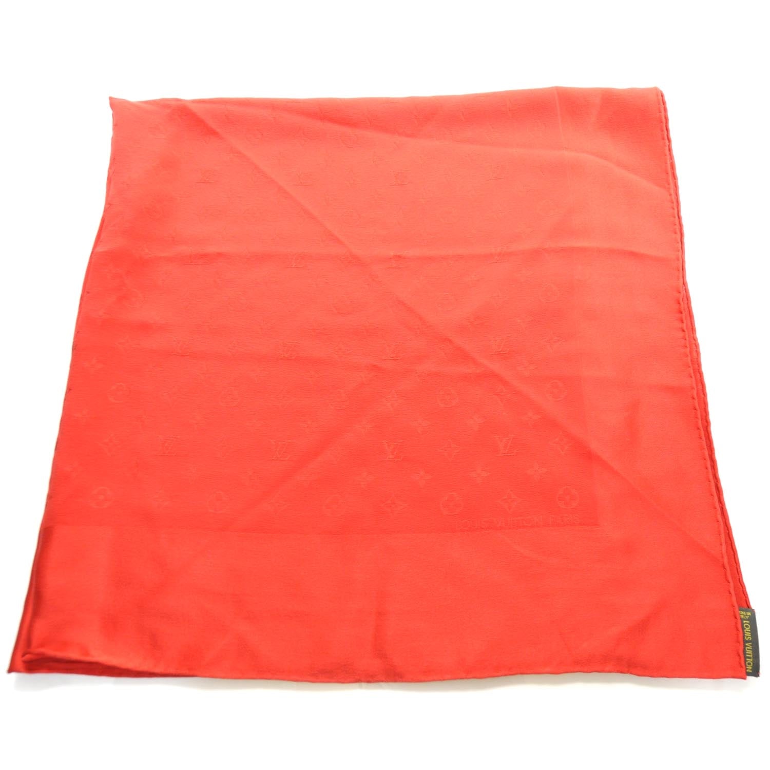 Louis Vuitton Silk Monogram Monaco Square Scarf Red 1 of 6