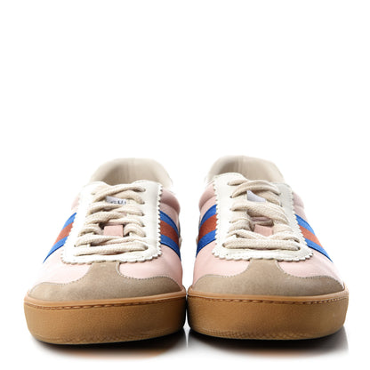 Gucci Calfskin Suede Web Womens G74 Sneakers 38.5 Oatmeal Soft Rose 2 of 10
