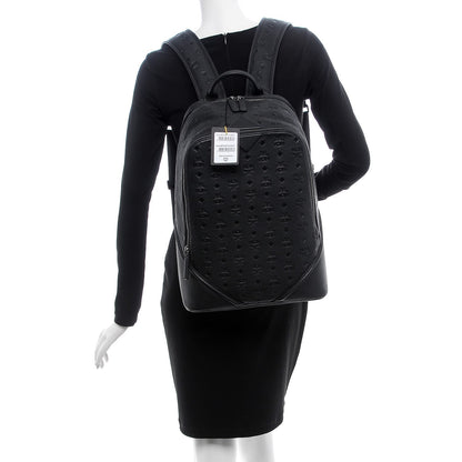 MCM Calfskin Ottomar Monogram Duke Backpack Black 2 of 9