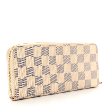 Louis Vuitton Damier Azur Clemence Wallet Rose Ballerine 3 of 7