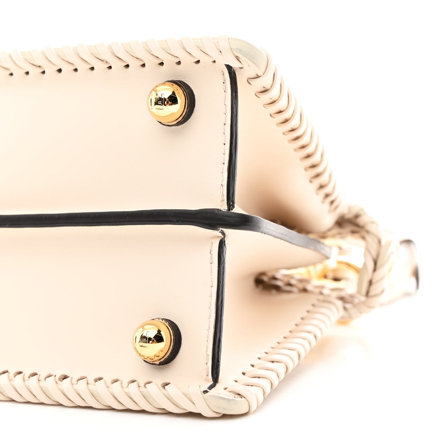 Vitello King Shiny Nappa Intreccio Petite Peekaboo I SEE U Satchel Camelia