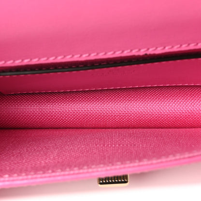 Gucci GG Monogram Scratch Lux Calfskin Mini Luce Shoulder Bag Blossom Rose Dark Blossom 5 of 9