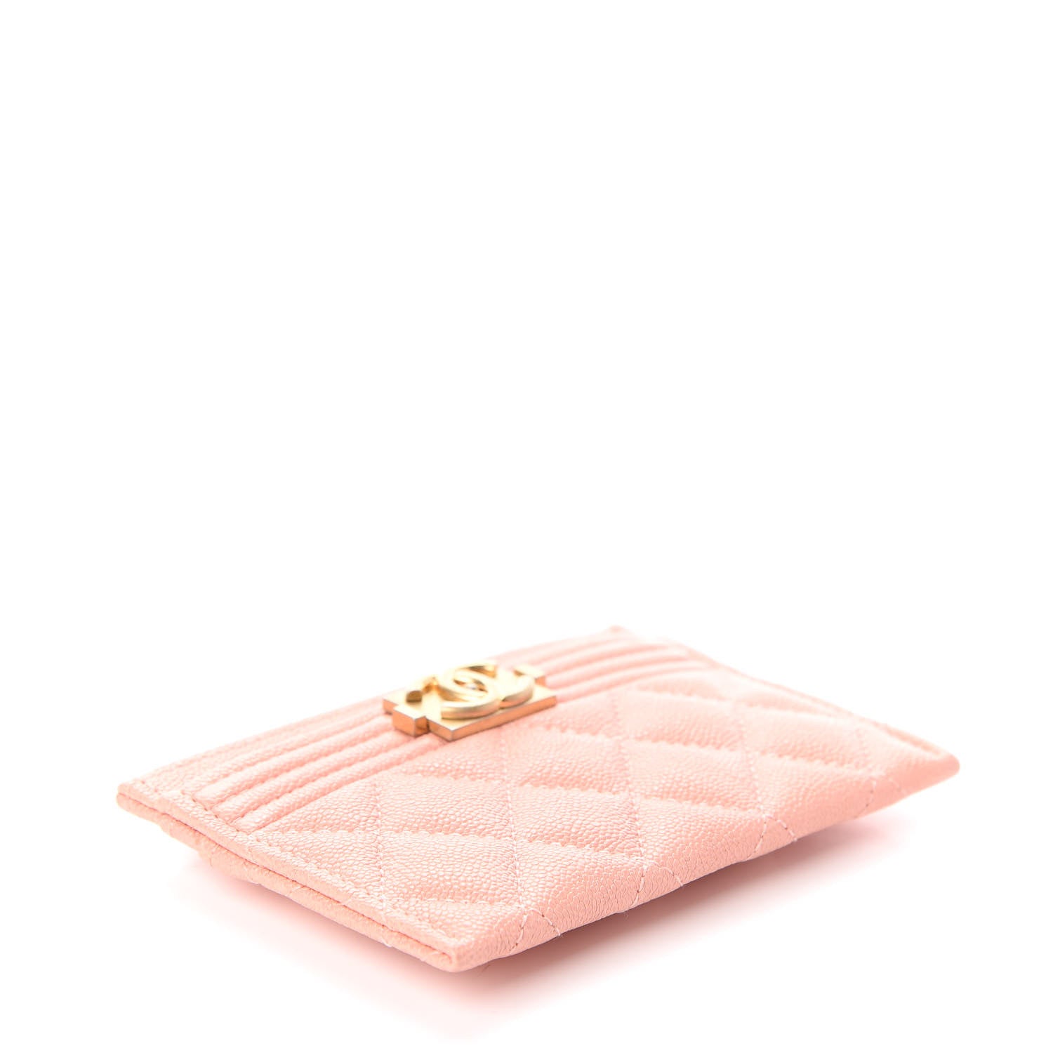 Chanel Caviar Quilted Boy Card Holder Light Pink 4 of 9