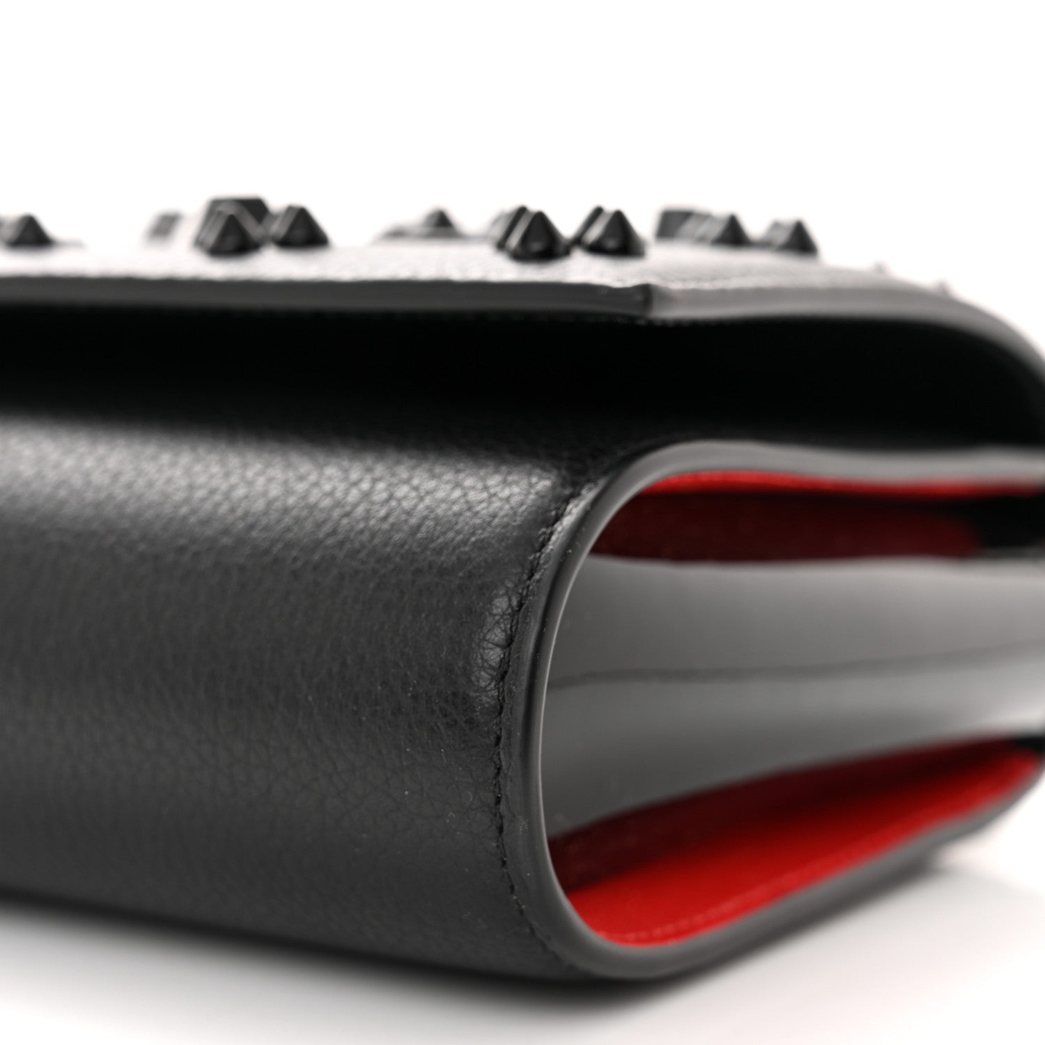 Christian Louboutin Calfskin Spikes Loubinthesky Paloma Clutch Black 9 of 9