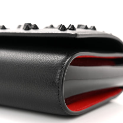 Christian Louboutin Calfskin Spikes Loubinthesky Paloma Clutch Black 9 of 9
