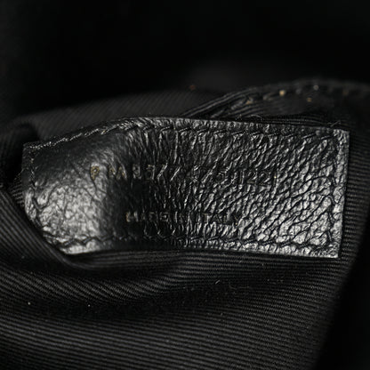Saint Laurent Lambskin Quilted Medium Loulou Puffer Monogram Chain Satchel Dark Beige 6 of 10