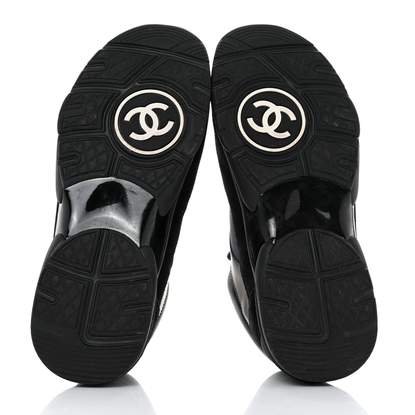 Toile Suede Calfskin CC Sneakers 36.5 Black