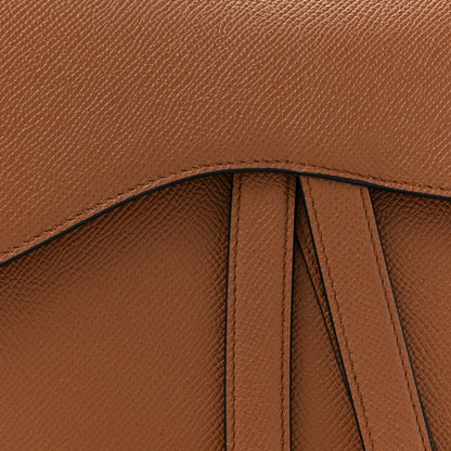 Christian Dior Grained Calfskin Saddle Bag Camello 8 of 10