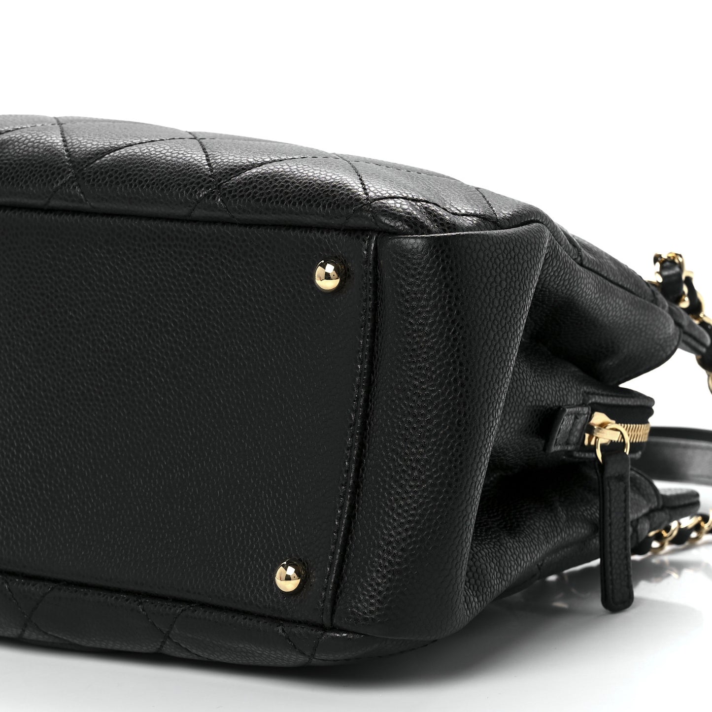 Caviar Quilted Timeless CC Soft Tote Black