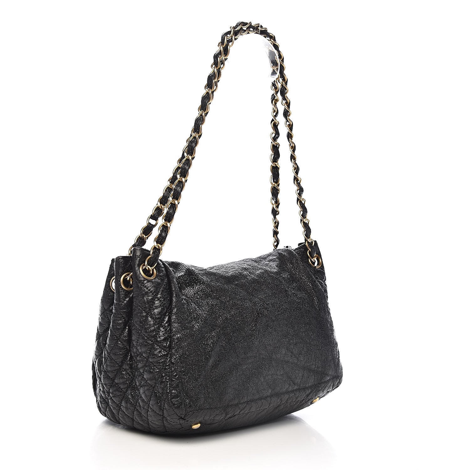 Chanel Vinyl Medium Rock and Chain Flap Black 3 of 13
