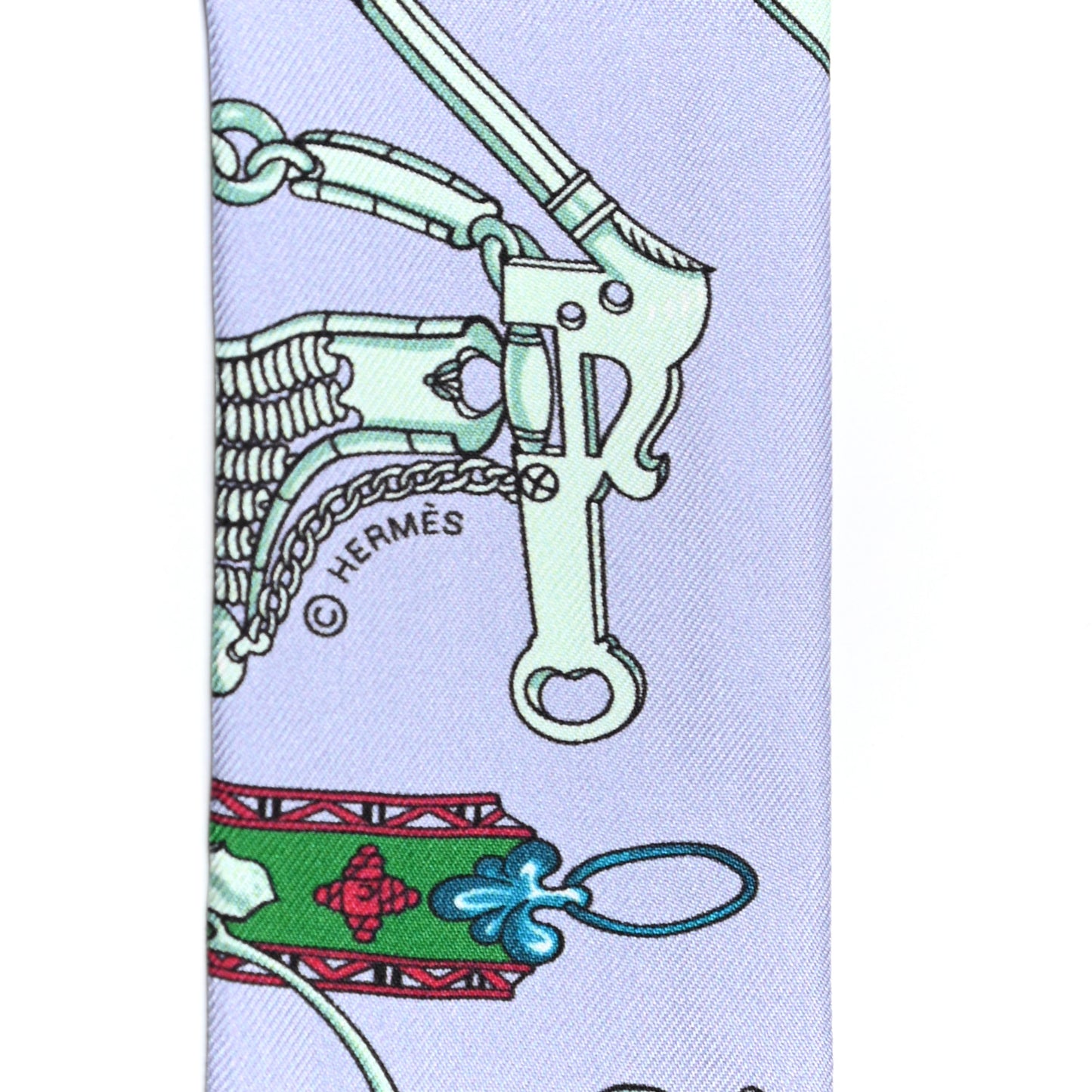 Silk Mors Et Gourmettes Remix Twilly Parme Vert Mauve