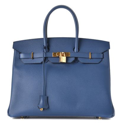 Hermes Epsom Birkin 35 Bleu Agate 1 of 45
