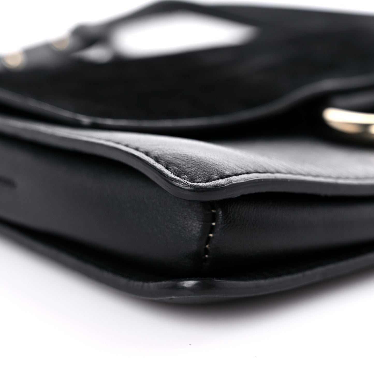 Suede Calfskin Small Faye Shoulder Bag Black