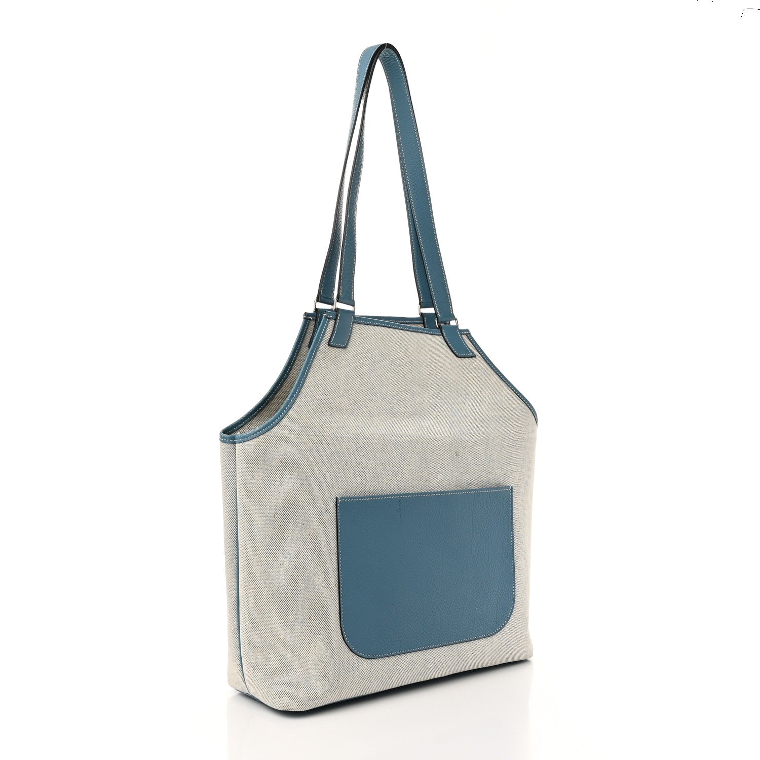 Hermes Toile Taurillon Clemence Jardinier PM Blue Jean 3 of 14