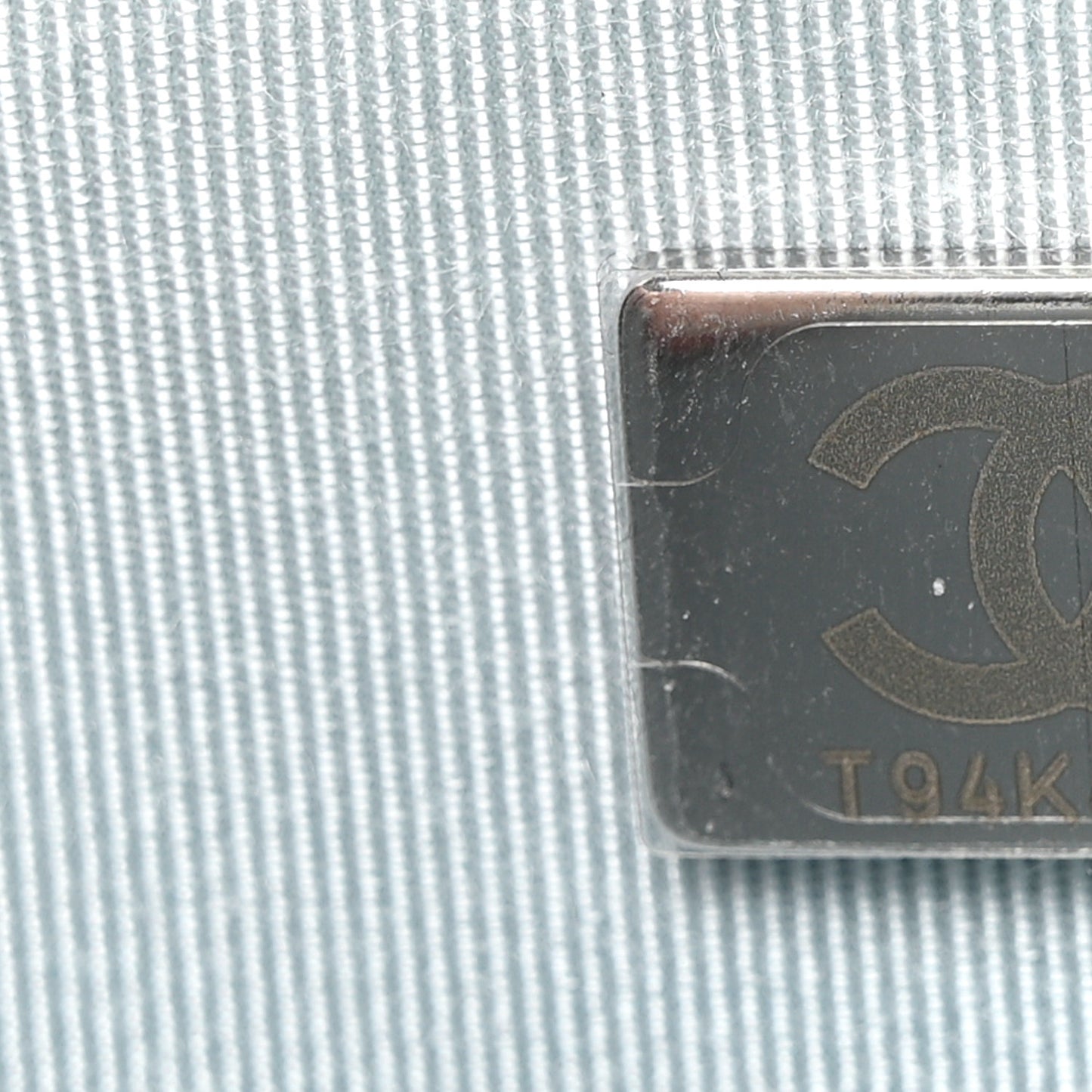 Caviar Quilted Wallet on Chain WOC Light Blue