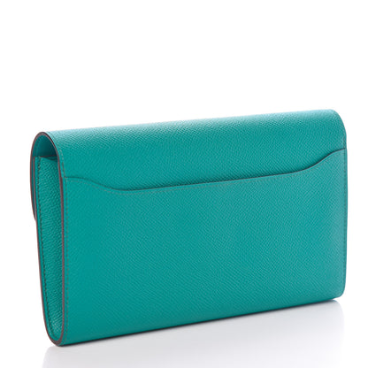Hermes Epsom Constance Long Wallet Bleu Paon 3 of 11