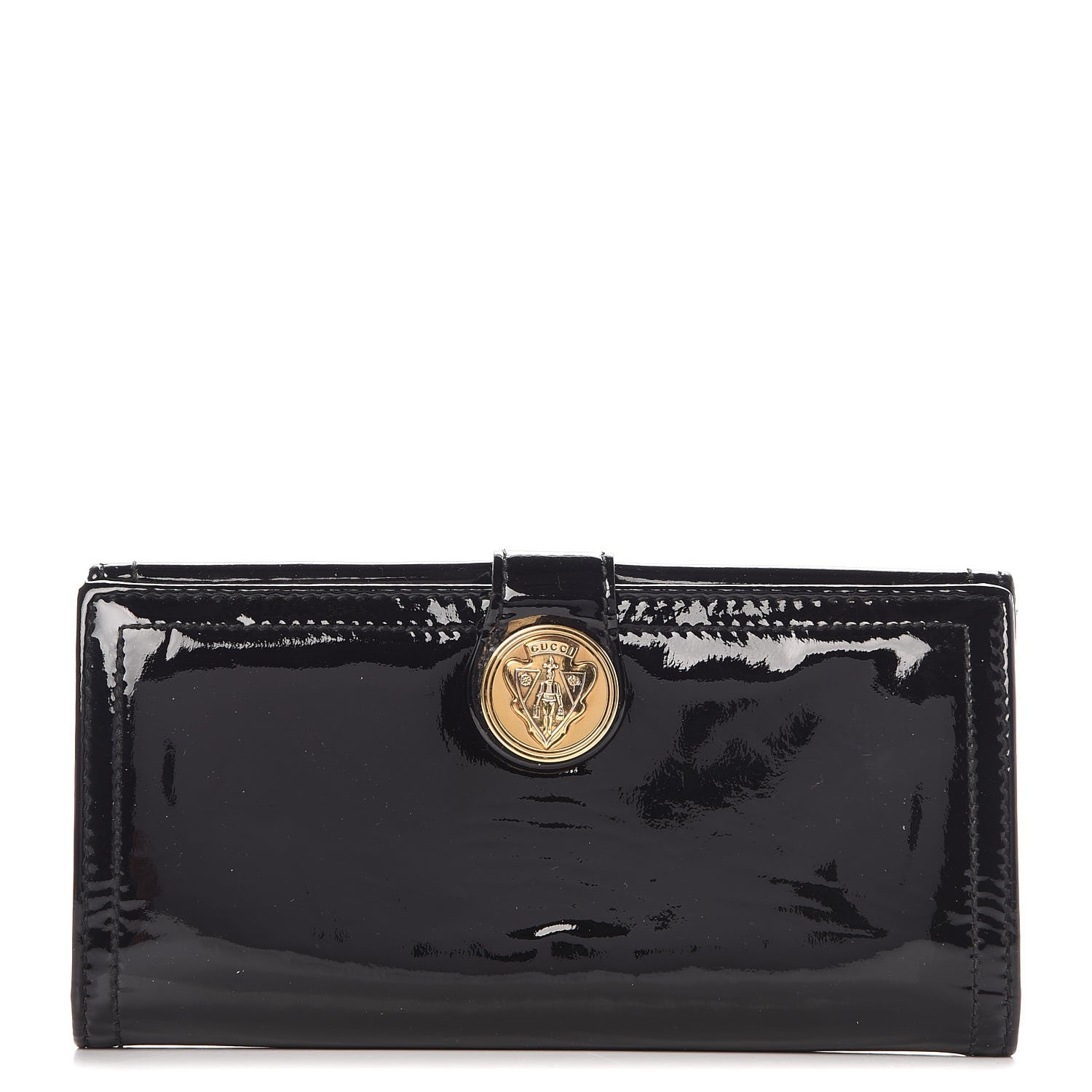 Gucci Patent Hysteria Continental Wallet Black 1 of 11
