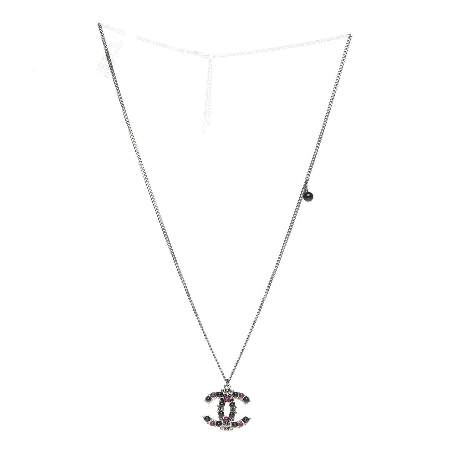 Ruthenium Resin CC Necklace Black Purple