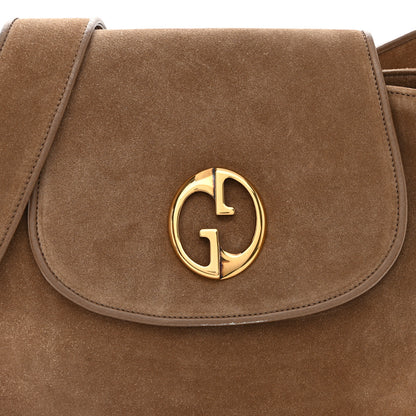 Gucci Suede Cudu Medium 1973 Shoulder Bag Marron Glace 8 of 15