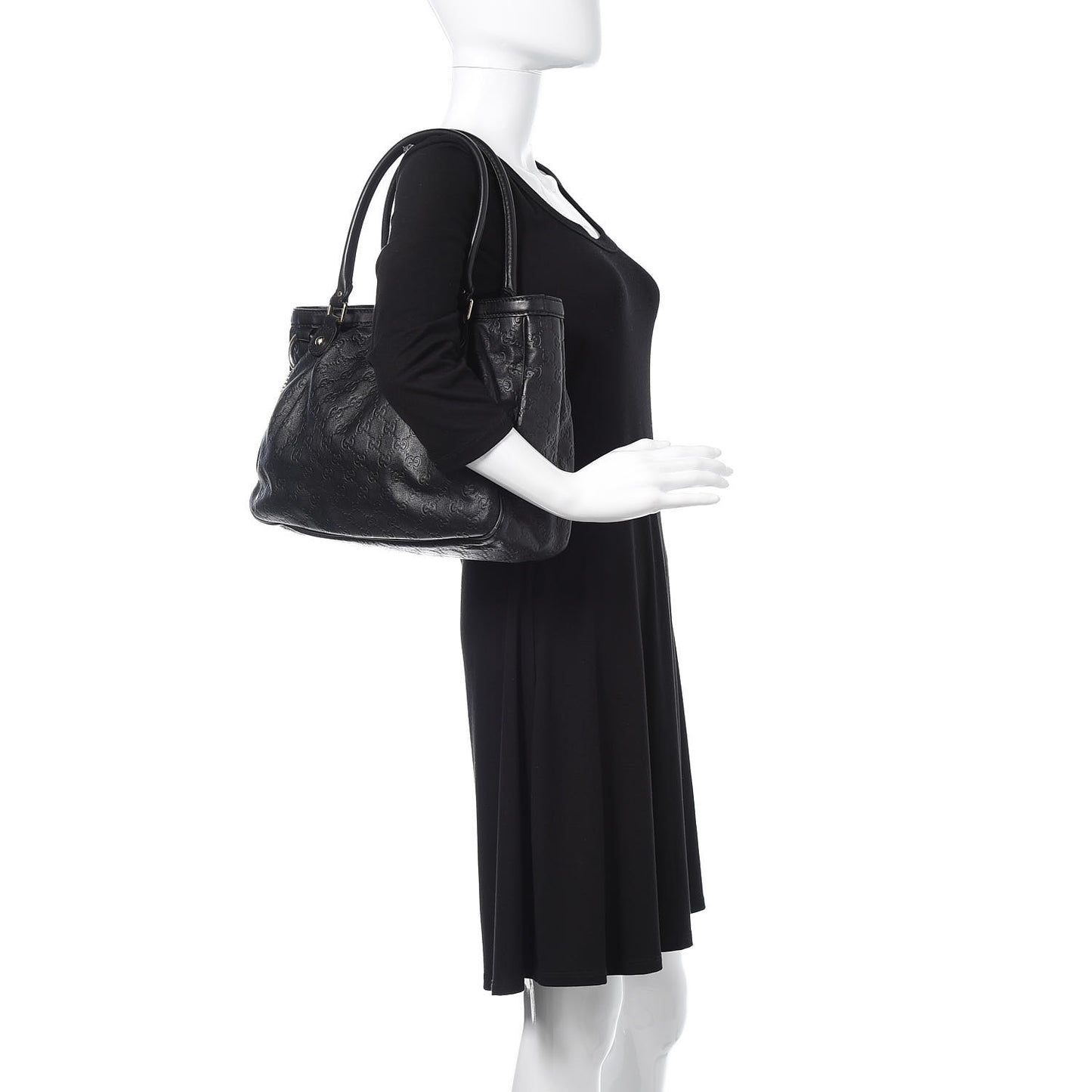 Guccissima Medium Sukey Top Handle Tote Black