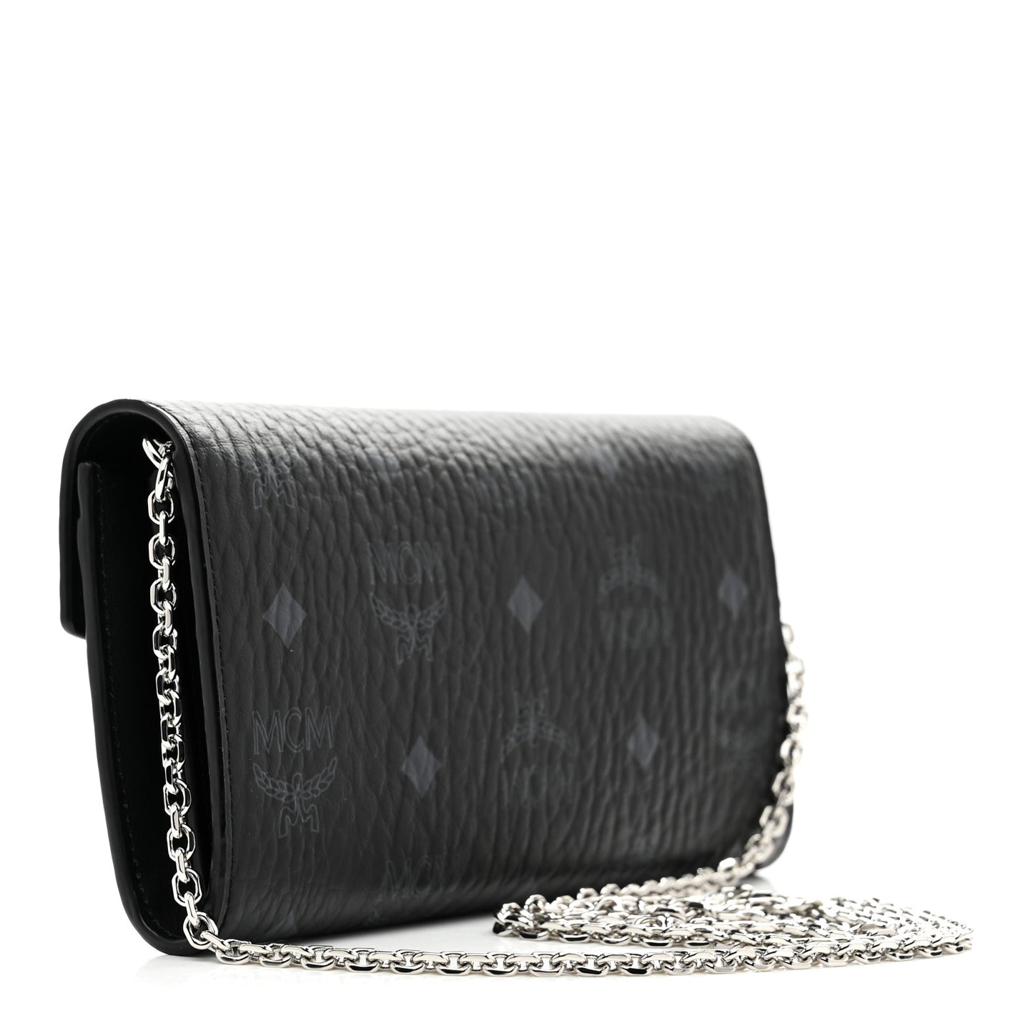 Visetos Large Patricia Wallet On Chain Black