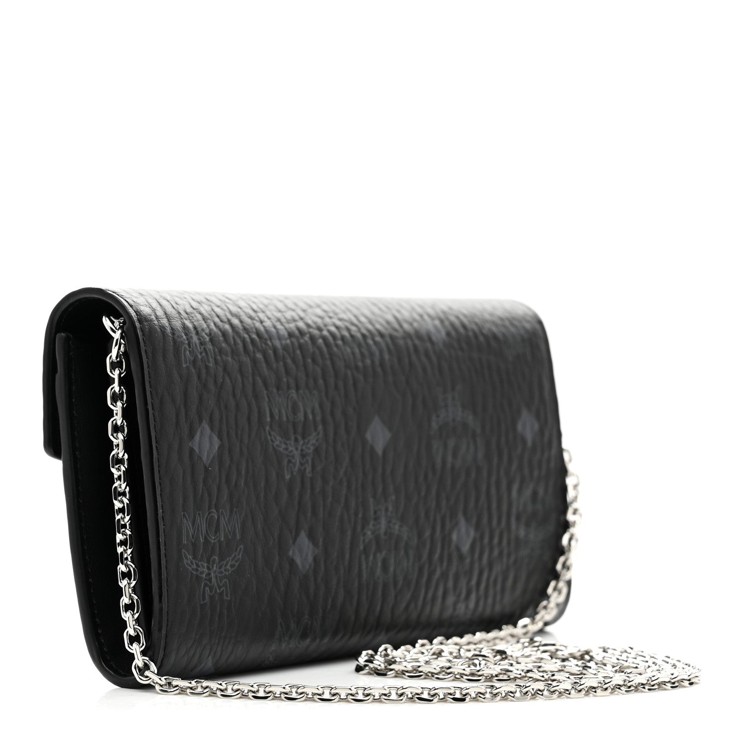 MCM Visetos Large Patricia Wallet On Chain Black 3 of 11