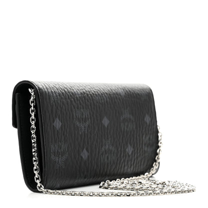 MCM Visetos Large Patricia Wallet On Chain Black 3 of 11