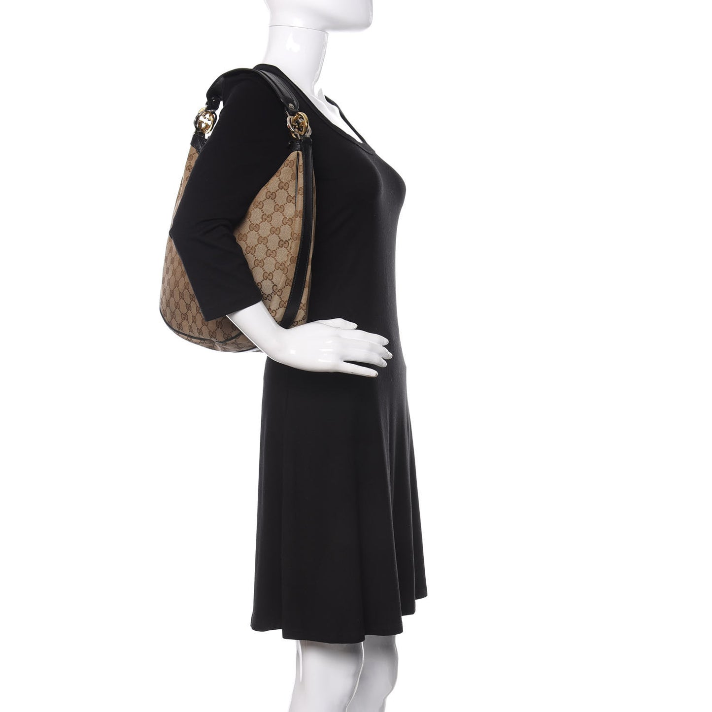 Monogram Medium GG Twins Hobo Black
