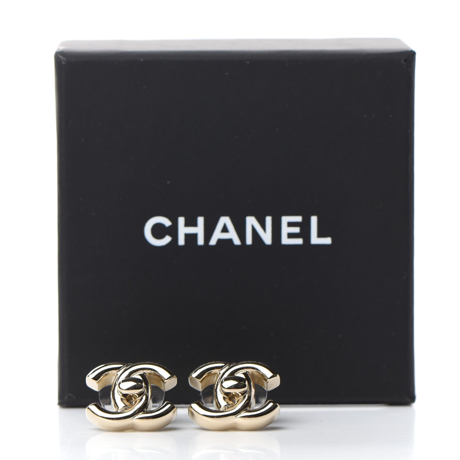Chanel CC Turnlock Earrings Gold 5 of 5