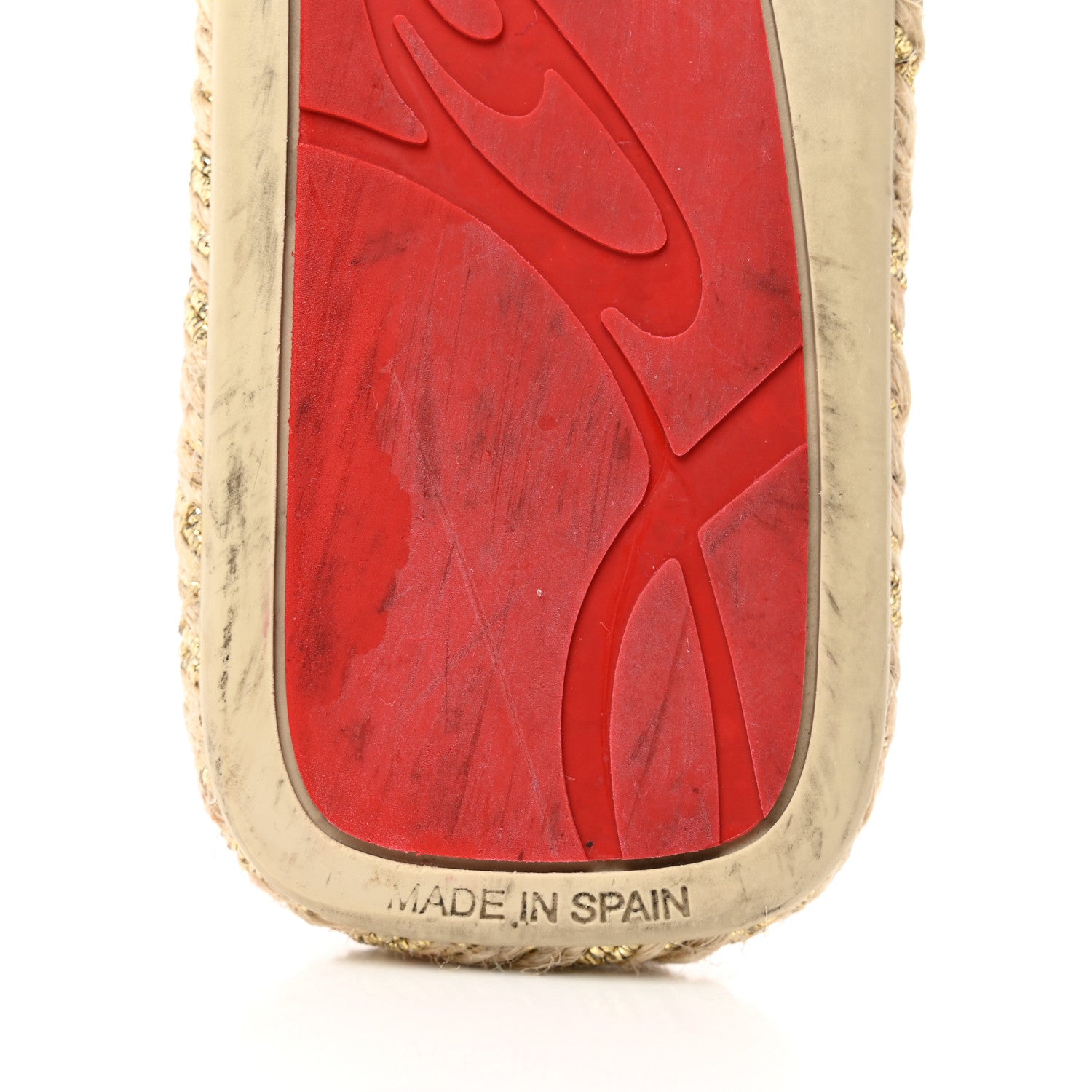 Christian Louboutin Canvas Raffia Velvet Pacha Loubi Flat Espadrilles Vers 35 Black Multicolor 6 of 9