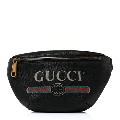 Gucci Grained Calfskin Small Logo Belt Bag Black 1 of 8