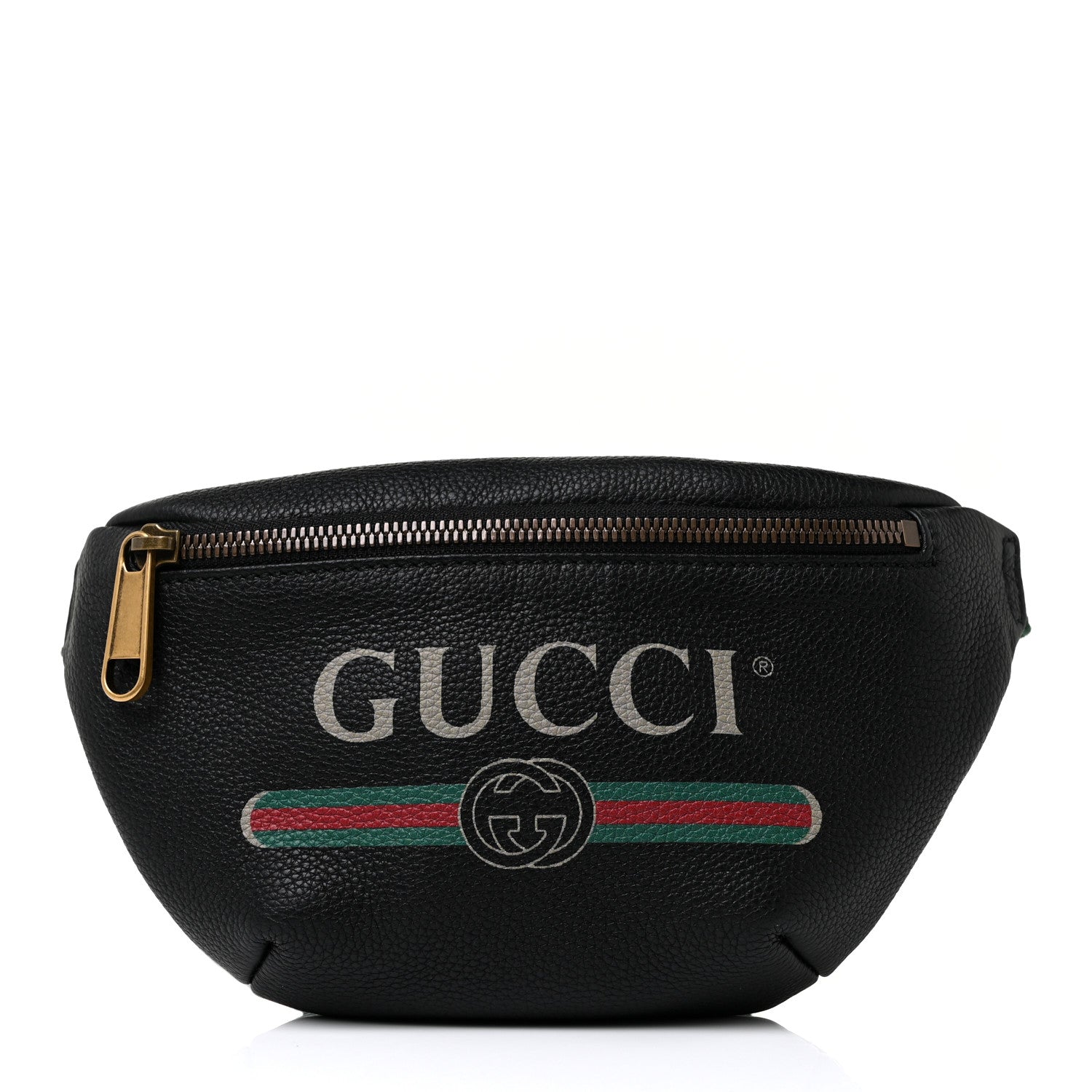 Gucci Grained Calfskin Small Logo Belt Bag Black 1 of 8