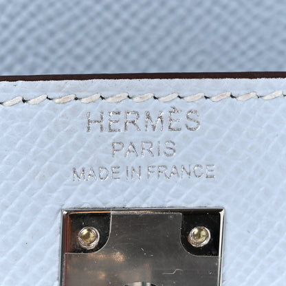 Hermes Epsom Tri-Color Kelly Sellier 25 Bleu Brume Vert Jade Gold 6 of 16