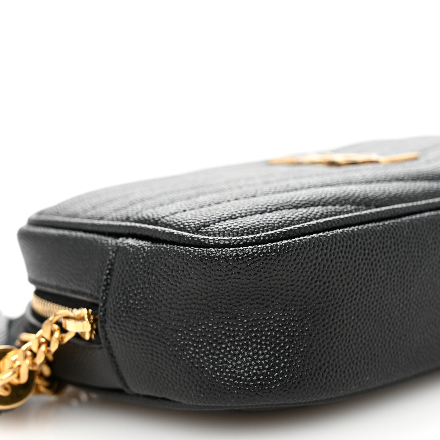 Saint Laurent Grain De Poudre Matelasse Monogram Mini Lou Camera Bag Black 9 of 10