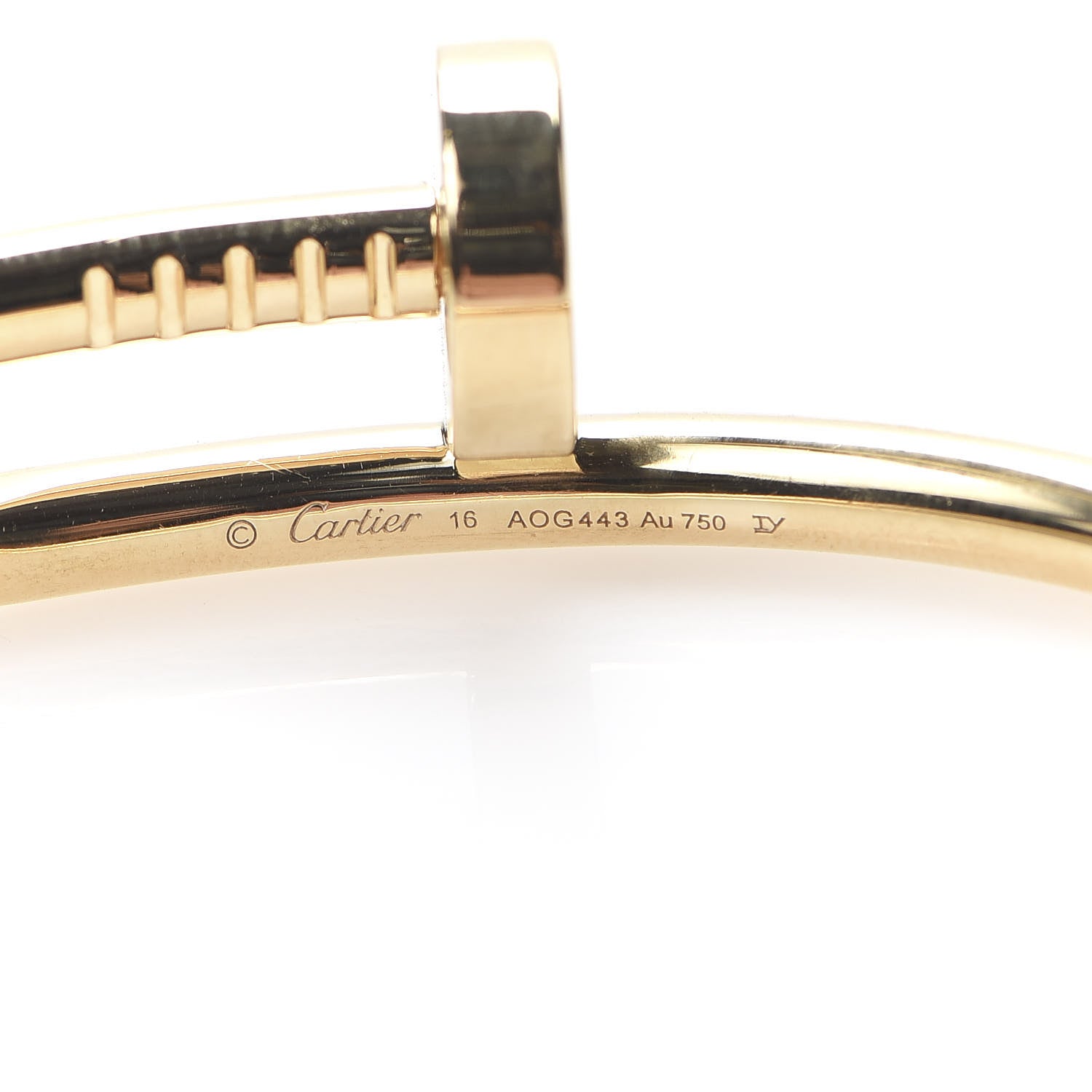 Cartier 18K Yellow Gold Juste Un Clou Bracelet 16 5 of 7