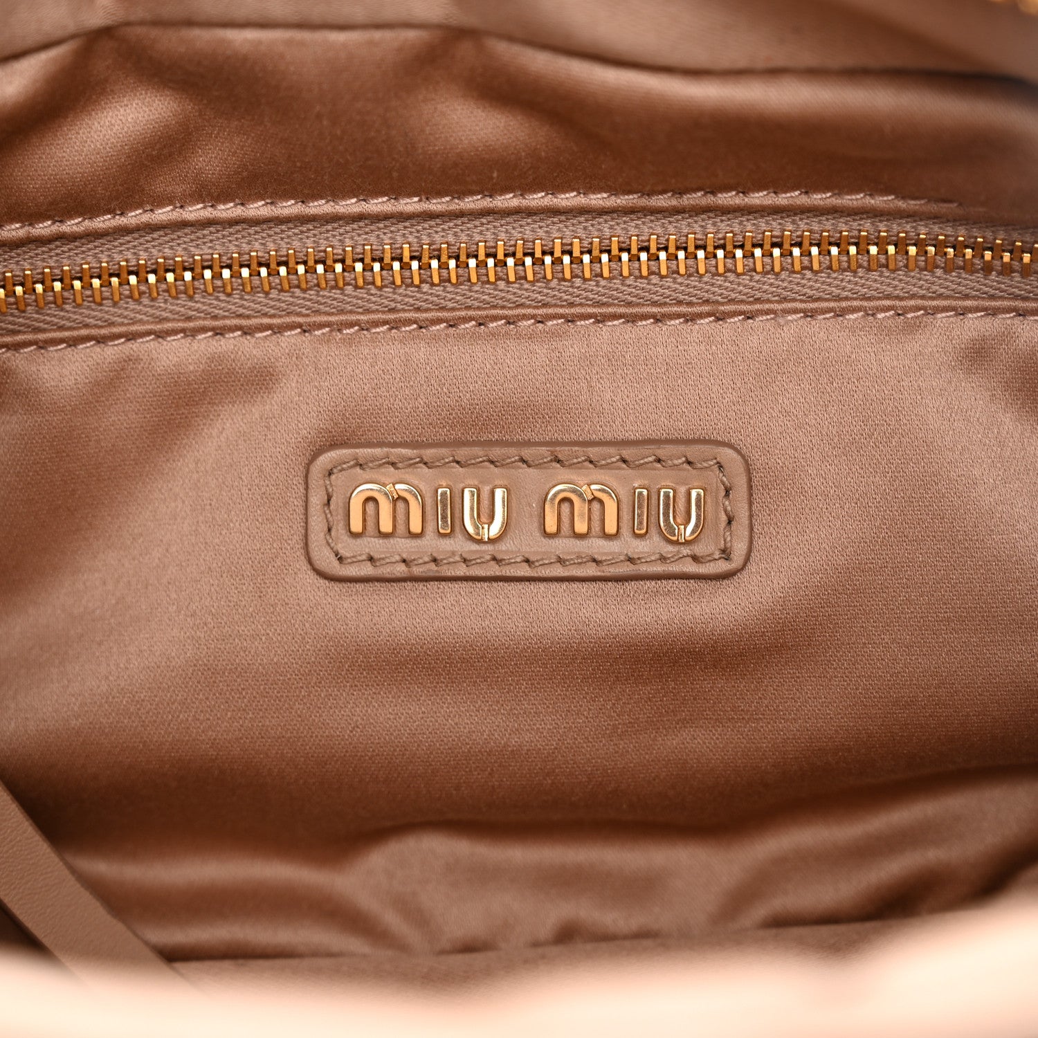 Miu Miu Calfskin Regular Arcadie Top Handle Bag Cameo 6 of 10