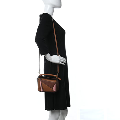 Loewe Calfskin Mini Puzzle Bag Tan Medium Pink 2 of 9